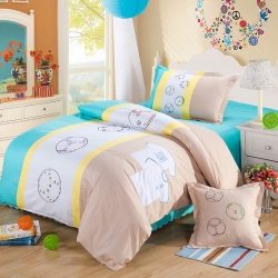 兴莉家纺 全棉加厚绣花四件套现在足球