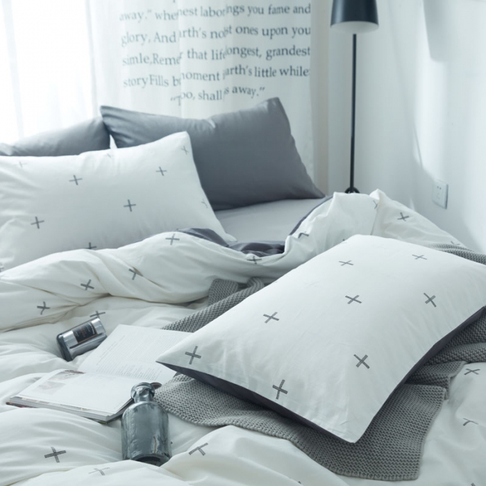 91家纺网 家纺一手货源 找家纺 梦家居韩国宜家简约全棉四件套