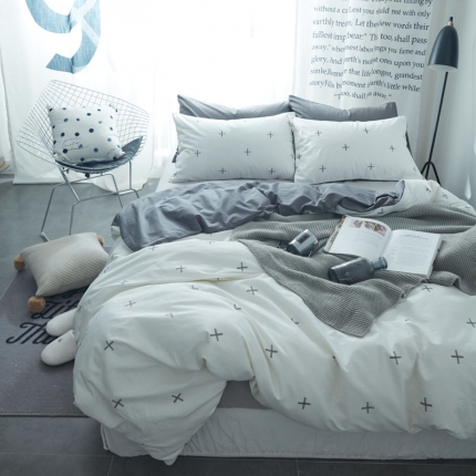 91家纺网 家纺一手货源 找家纺 梦家居韩国宜家简约全棉四件套