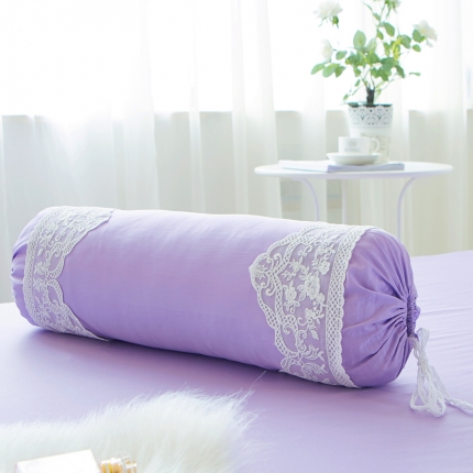 91家纺网 家纺一手货源 找家纺 菊上家纺 60S贡缎全棉纯色蕾丝床裙四件套 轻奢风系高贵紫色