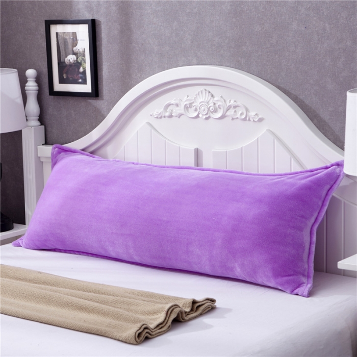 91家纺网 家纺一手货源 找家纺 （总）喜相逢家纺  D13-纯色法兰绒-双人枕套（长枕套）