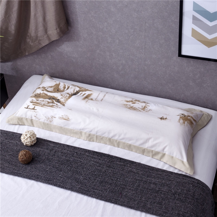 91家纺网 家纺一手货源 找家纺 单-喜相逢家纺 D20全棉13372定位2-含烟听容双人枕套