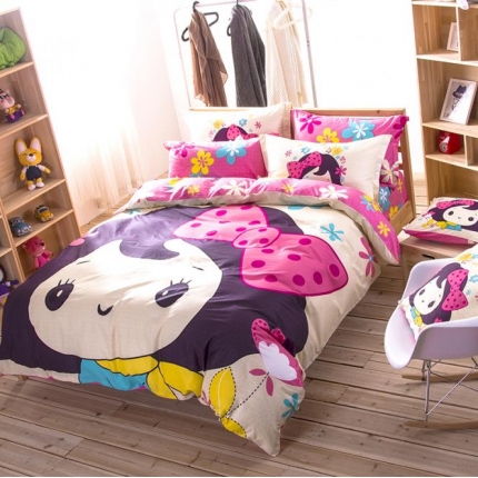 朵希曼家纺 全棉大版卡通四件套 圆梦公主