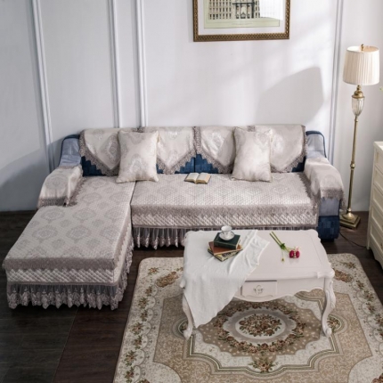 爱美丽家纺 潮流欧式布艺沙发垫 印花-米