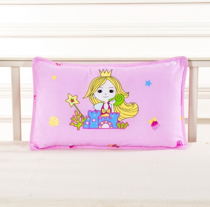 91家纺网 家纺一手货源 找家纺 乐秀家纺 全棉儿童大版枕套一只幼儿园纯棉枕套人鱼公主