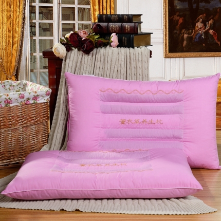 91家纺网 家纺一手货源 找家纺 九州枕芯  中绣薰衣草养生枕粉色
