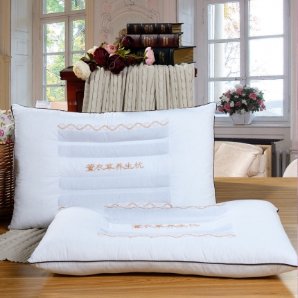 91家纺网 家纺一手货源 找家纺 九州枕芯  中绣薰衣草养生枕白色