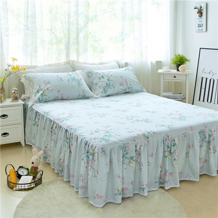 91家纺网 家纺一手货源 找家纺 菊上家纺  欧美风简约田园花卉蕾丝床裙系列12款