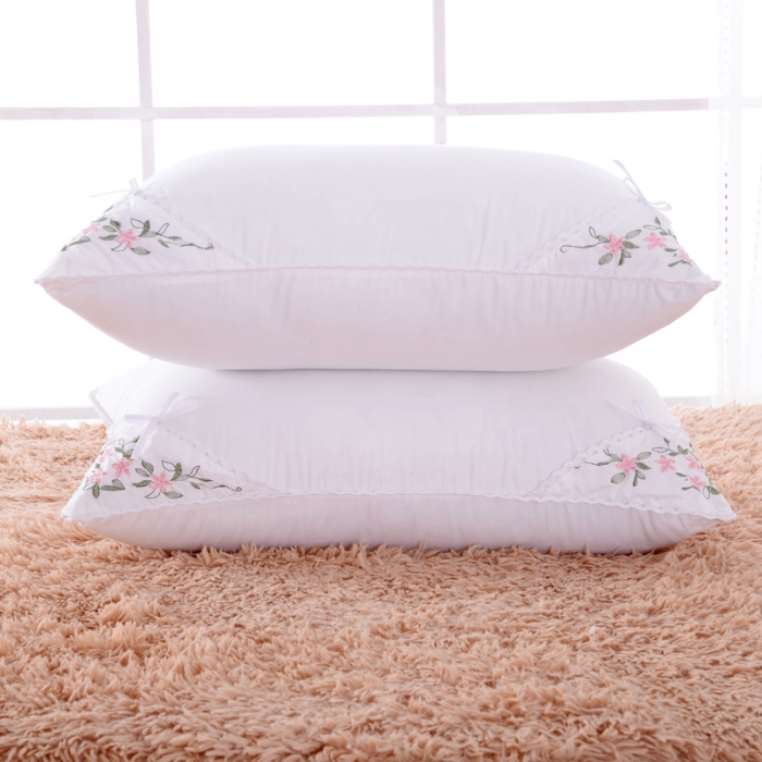 91家纺网 家纺一手货源 找家纺 清新花语薰衣草羽丝绒枕头枕芯可水洗