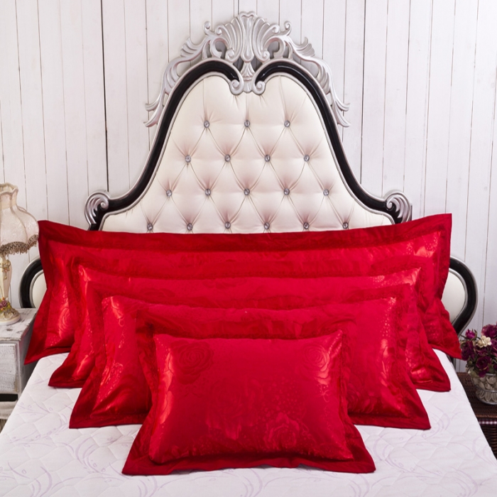 91家纺网 家纺一手货源 找家纺 （总）喜相逢家纺 婚庆提花单（双）人枕套