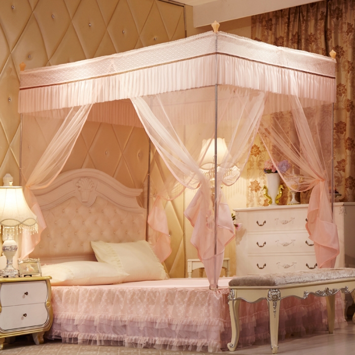 91家纺网 家纺一手货源 找家纺 2016新款坐床防蚊蚊帐—沁园春22mm 玉色