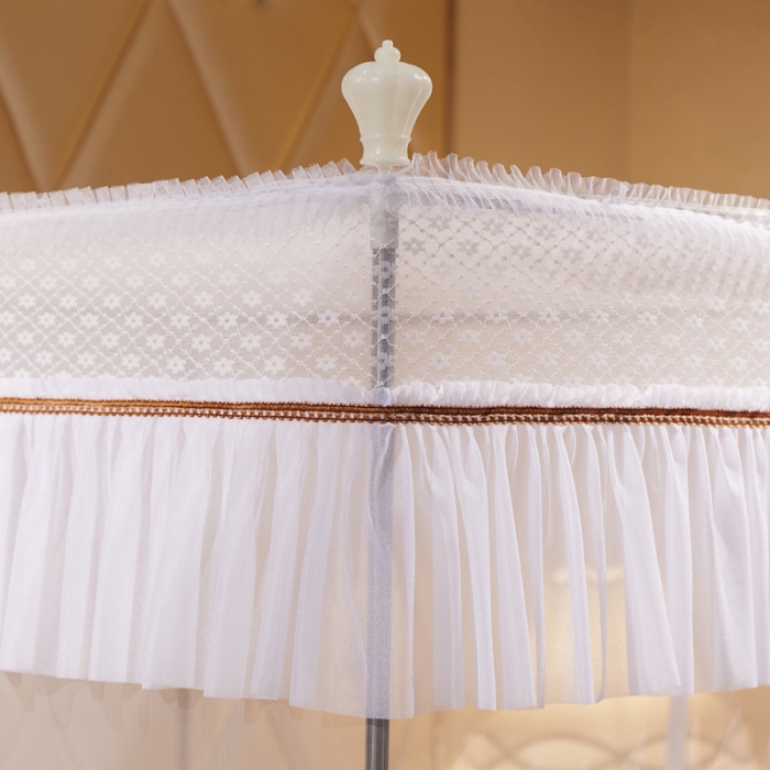 91家纺网 家纺一手货源 找家纺 2016新款坐床防蚊蚊帐—沁园春22mm 白色