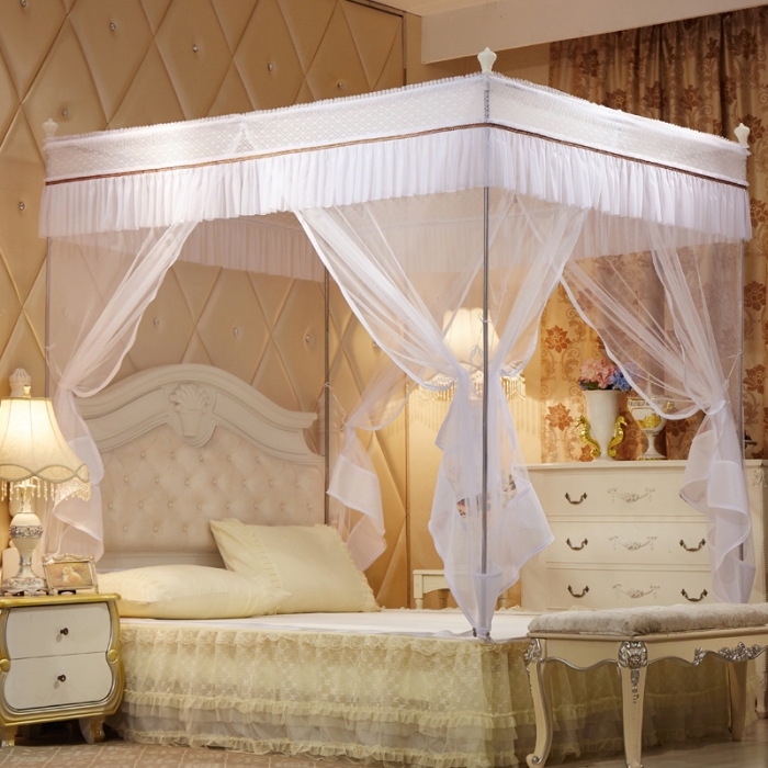 91家纺网 家纺一手货源 找家纺 2016新款坐床防蚊蚊帐—沁园春22mm 白色