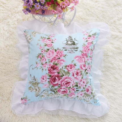 91家纺网 家纺一手货源 找家纺 菊尚家纺 全棉13372韩版四件套爱丁堡玫瑰-蓝配件