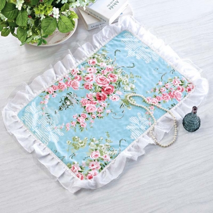 91家纺网 家纺一手货源 找家纺 菊尚家纺 全棉13372韩版四件套爱丁堡玫瑰-蓝配件