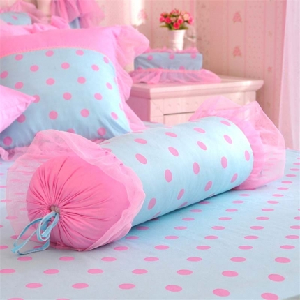 91家纺网 家纺一手货源 找家纺 菊尚家纺 全棉13372韩版四件套波点玫瑰配件