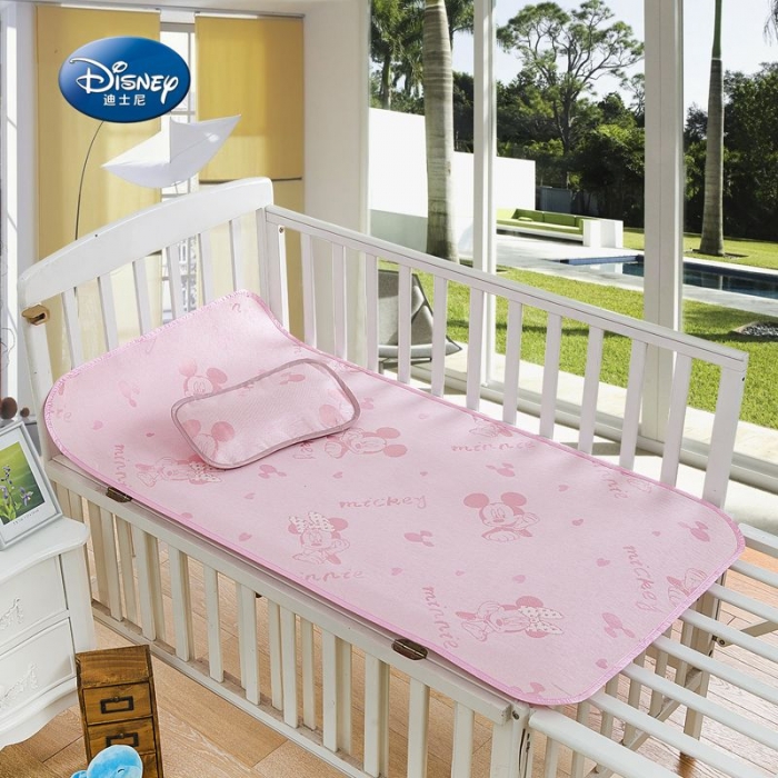 91家纺网 家纺一手货源 找家纺 迪士尼家居 2016新款冰丝凉席可爱米奇-米妮-纯粉色婴儿