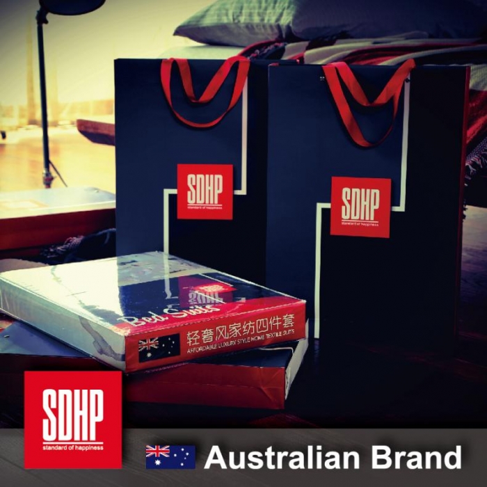 91家纺网 家纺一手货源 找家纺 澳大利亚SDHP128X68四件套插卡手拎袋包装