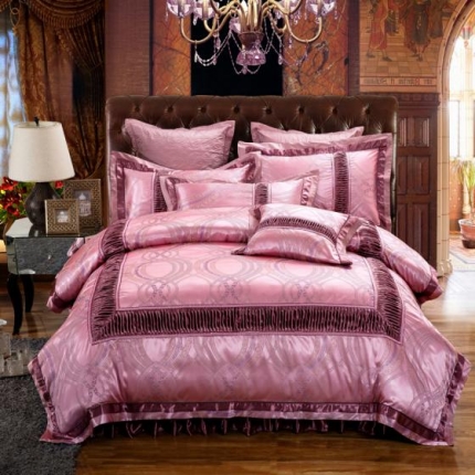 91家纺网 家纺一手货源 找家纺 兴美佳家纺  欧式提花加棉拉链四件套 奥莉薇娅