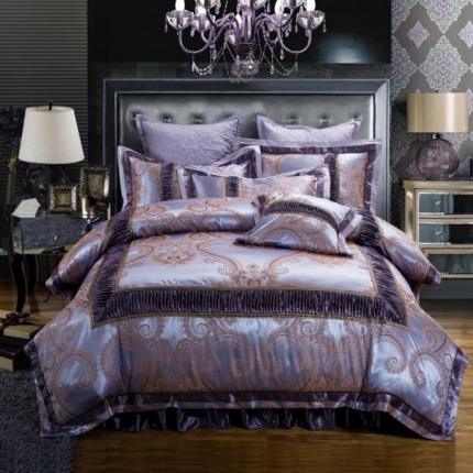 91家纺网 家纺一手货源 找家纺 (总)兴美佳家纺  欧式提花加棉拉链床裙四件套