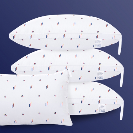 瑞莉安枕芯  印花休闲羽丝绒枕 吊带悬挂晾晒低中高枕可水洗