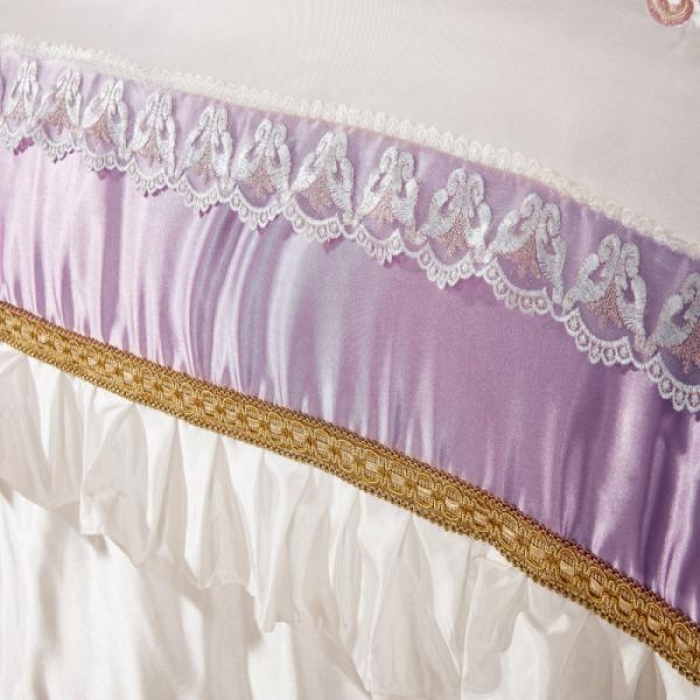 91家纺网 家纺一手货源 找家纺 OL家纺 2020年40S样板房系列十一件套 丽芙庄园-雪青