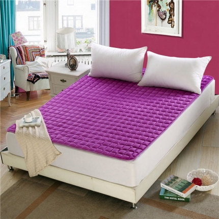 垫尚纺 法兰绒面包床垫 紫色
