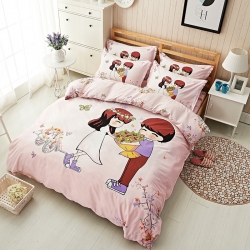 讴思家纺 100%全棉133*72四件套 幻梦