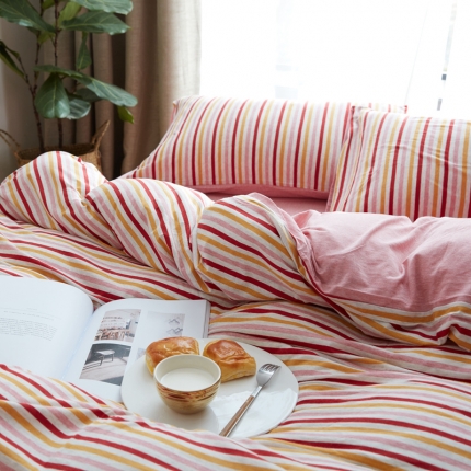 91家纺网 家纺一手货源 找家纺 北欧良品 针织棉四件套 天竺棉四件套无印良品四件套