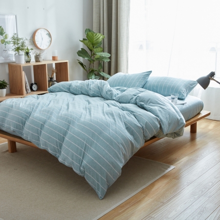 91家纺网 家纺一手货源 找家纺 北欧良品 针织棉四件套 天竺棉四件套无印良品四件套