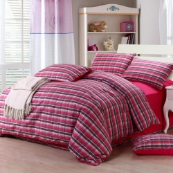 凯歌家纺 时尚水洗色织四件套汉城情愿