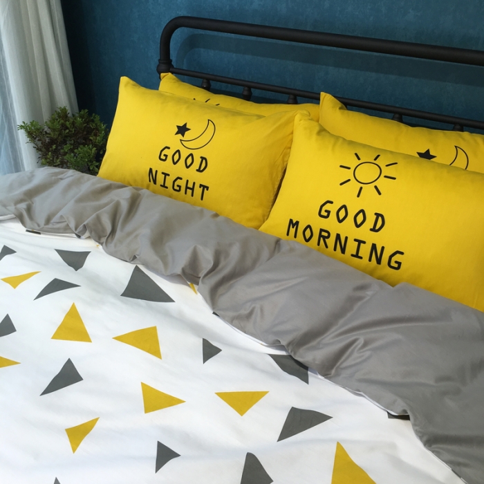 91家纺网 家纺一手货源 找家纺 漫调家纺 全棉北欧风四件套床单款科莎