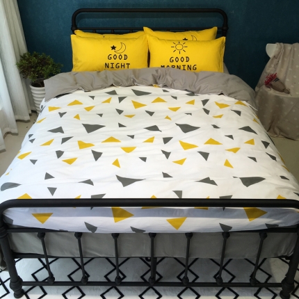 漫调家纺 全棉北欧风四件套床单款科莎