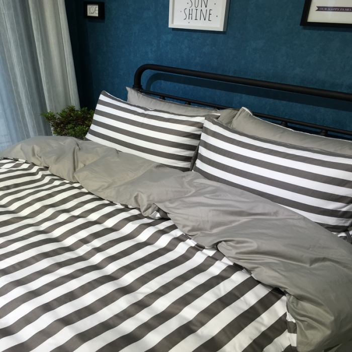 91家纺网 家纺一手货源 找家纺 漫调家纺 全棉北欧风四件套床单款绅士