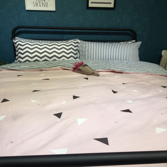 91家纺网 家纺一手货源 找家纺 漫调家纺 全棉北欧风四件套床单款思恋