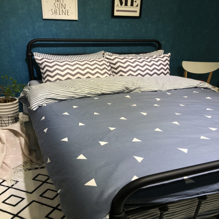 91家纺网 家纺一手货源 找家纺 漫调家纺 全棉北欧风四件套床单款思绪