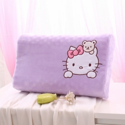 91家纺网 家纺一手货源 找家纺 希咪岚 KT猫贴布绣儿童乳胶枕  紫色,紫色