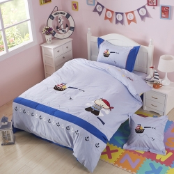 兴莉家纺 全棉加厚绣花四件套一帆风顺