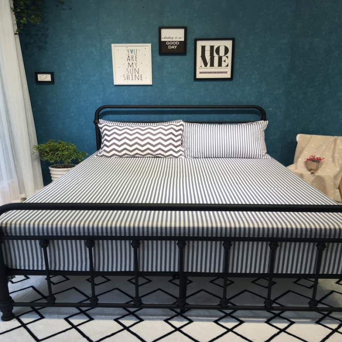 91家纺网 家纺一手货源 找家纺 漫调家纺 全棉北欧风四件套床单款思恋