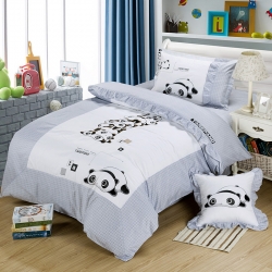 兴莉家纺 全棉加厚绣花四件套胖熊嘟嘟