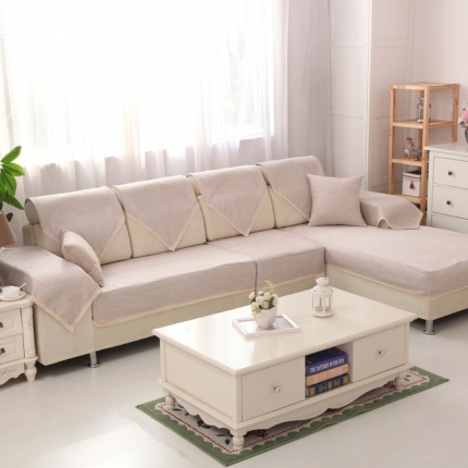 (总)宏雅印象 亚麻四季床笠式沙发罩2色-4款