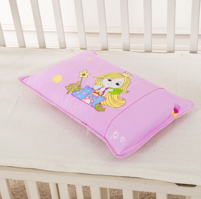 91家纺网 家纺一手货源 找家纺 乐秀家纺 全棉儿童大版枕套一只幼儿园纯棉枕套人鱼公主