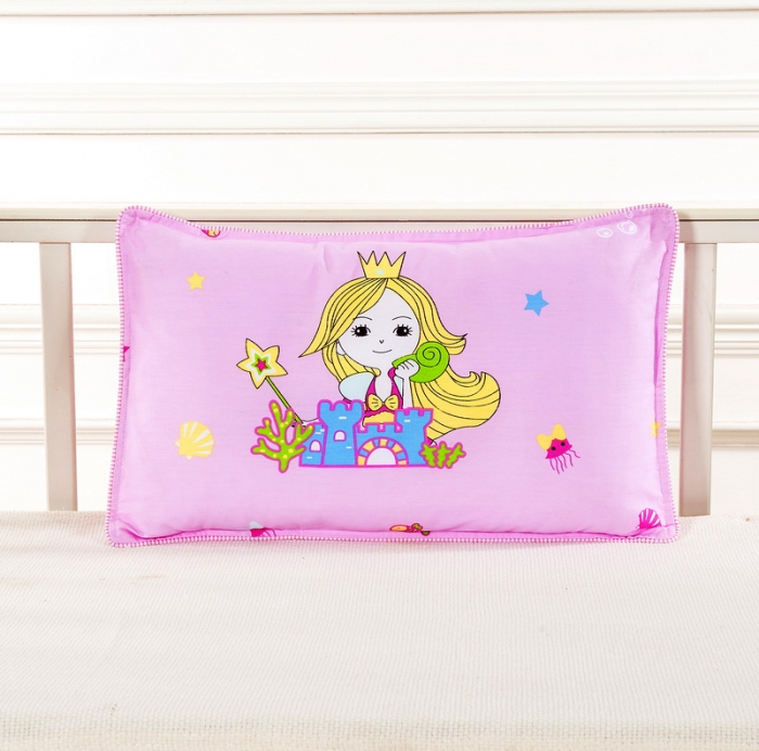 91家纺网 家纺一手货源 找家纺 乐秀家纺 全棉儿童大版枕套一只幼儿园纯棉枕套人鱼公主