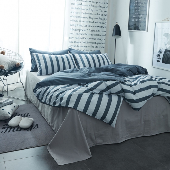 91家纺网 家纺一手货源 找家纺 梦家居韩国宜家简约全棉四件套