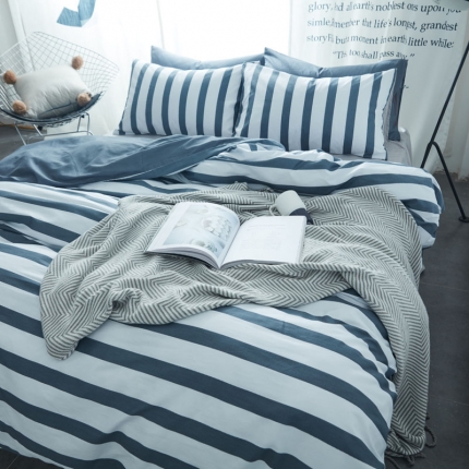 91家纺网 家纺一手货源 找家纺 【总】梦家居韩国宜家简约全棉纯棉四件套