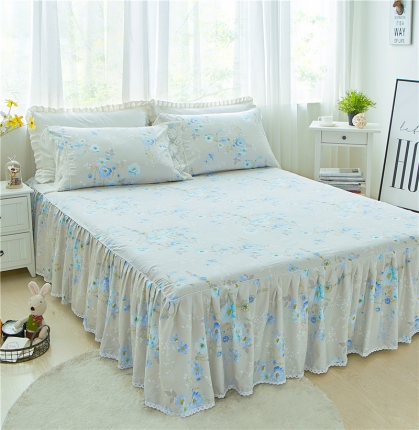 91家纺网 家纺一手货源 找家纺 菊上家纺  欧美风简约田园花卉蕾丝床裙系列12款