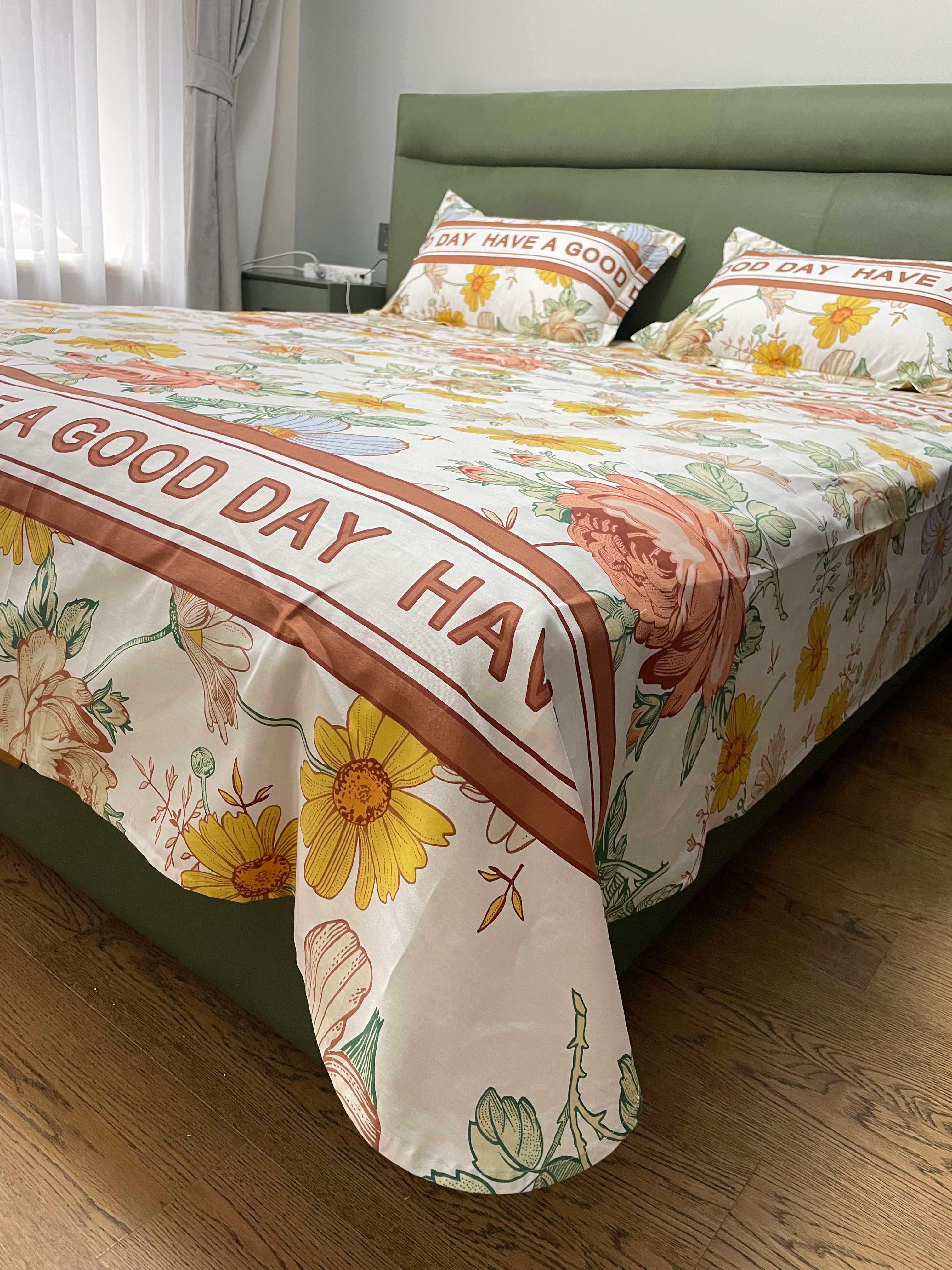 91家纺网 家纺一手货源 找家纺 （总）眠博士 2022新款全棉13372时尚印花夏被四件套