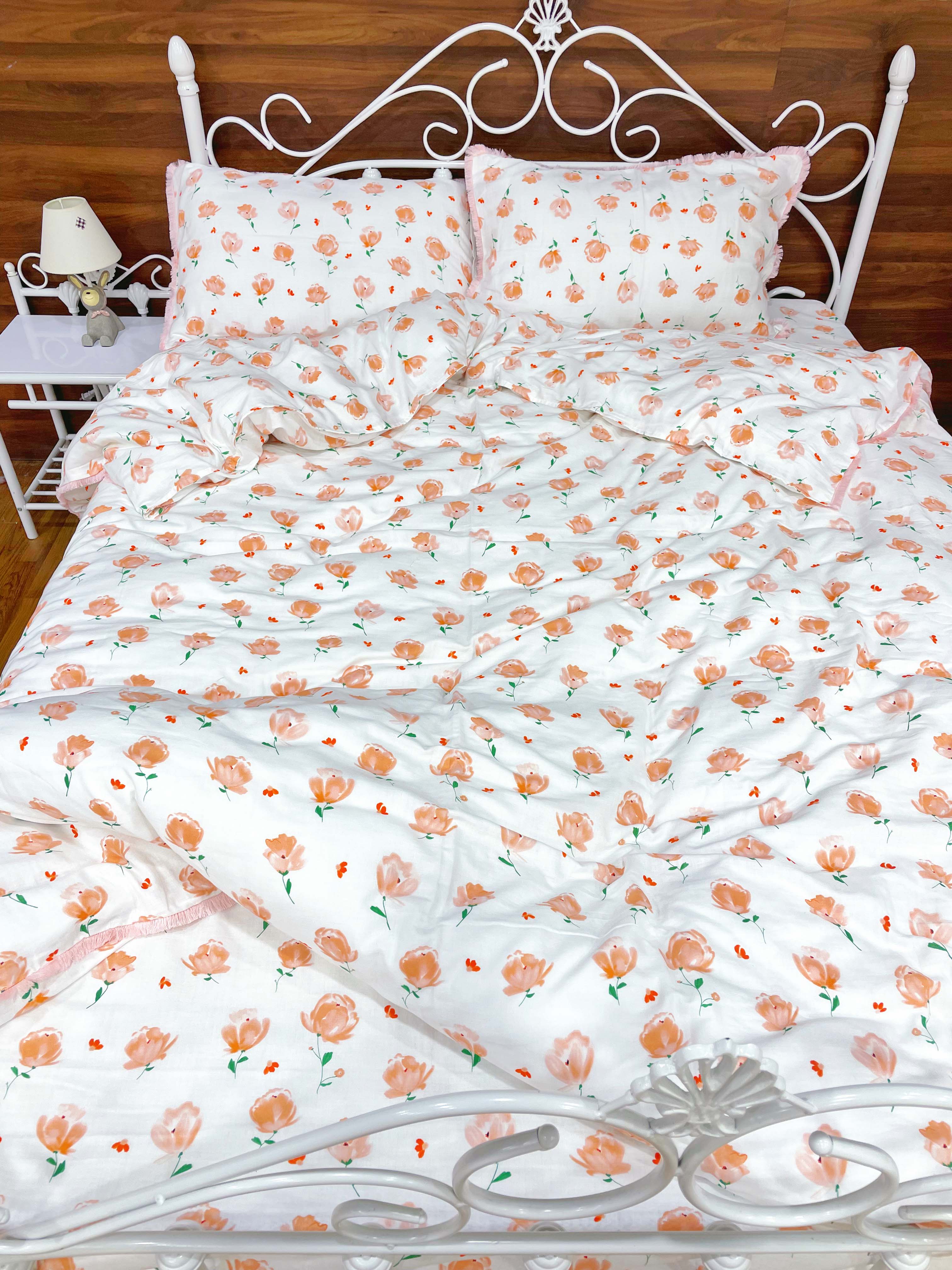 91家纺网 家纺一手货源 找家纺 （总）淑女公社家纺 2022新款双层纱流苏花边款四件套