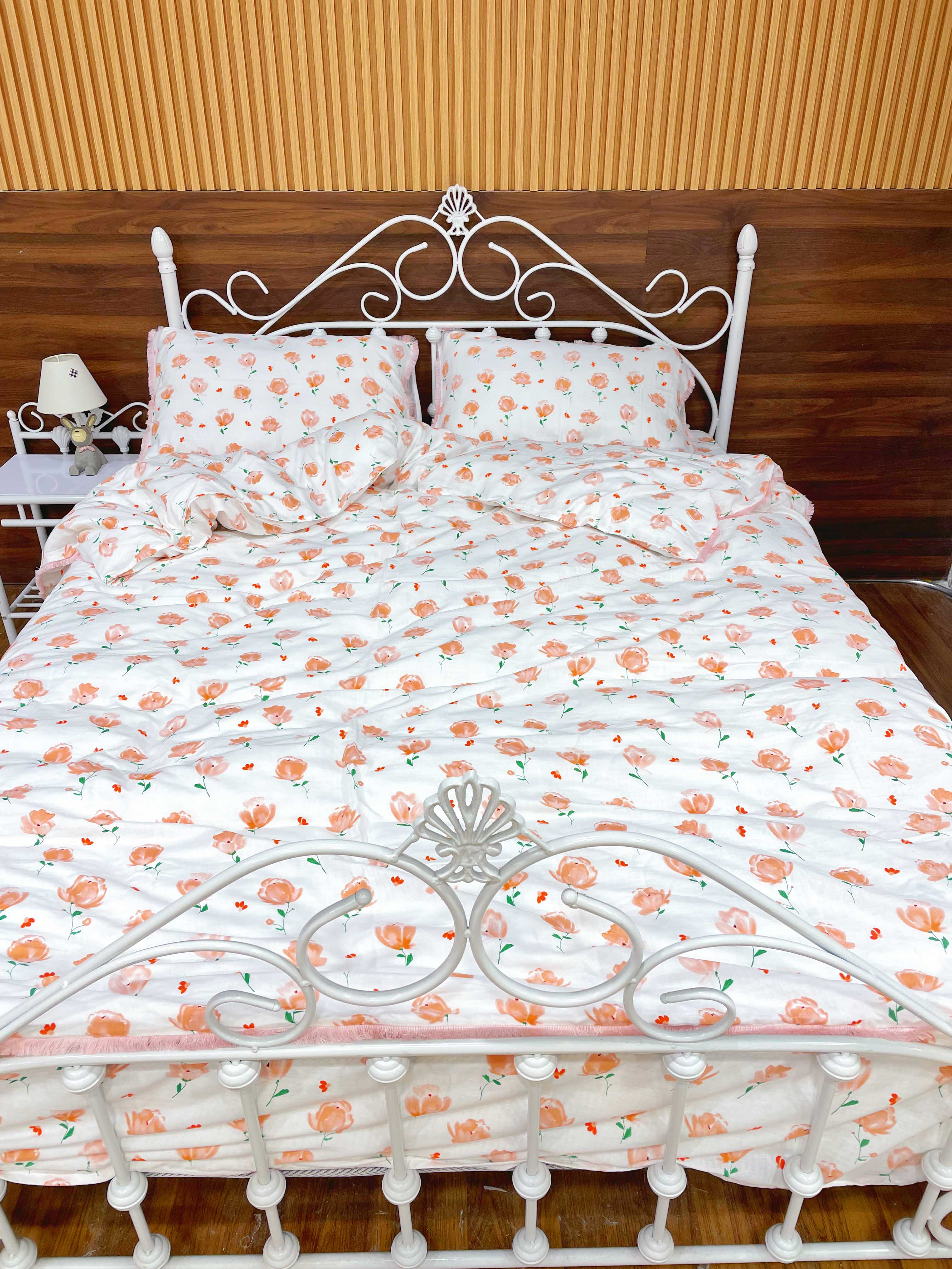 91家纺网 家纺一手货源 找家纺 （总）淑女公社家纺 2022新款双层纱流苏花边款四件套