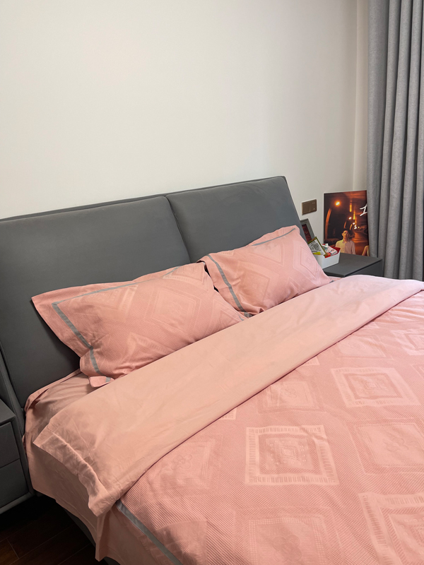 91家纺网 家纺一手货源 找家纺 （总）艾莱家纺2022新款华夫格全棉水洗棉四件套-卡诺凡